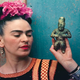 Nickolas Muray (American, born Hungary, 1892–1965). Frida with Idol, 1939. Carbon print, 11 1⁄4 × 16 1⁄4 in. (28.6 × 41.3 cm). Courtesy of Nickolas Muray Photo Archives. © Nickolas Muray Photo Archives